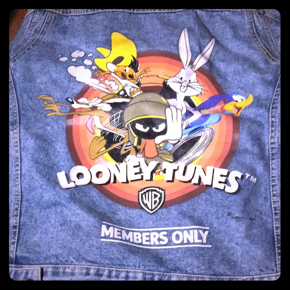 Looney tunes members only denim jacket